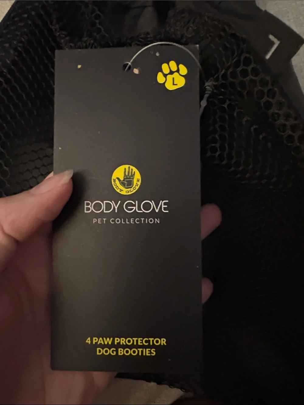 Body Glove Black Dog Boots with White Logo Tag